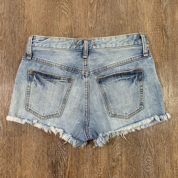 Free People Button Fly Denim Shorts - Picture 2 of 5